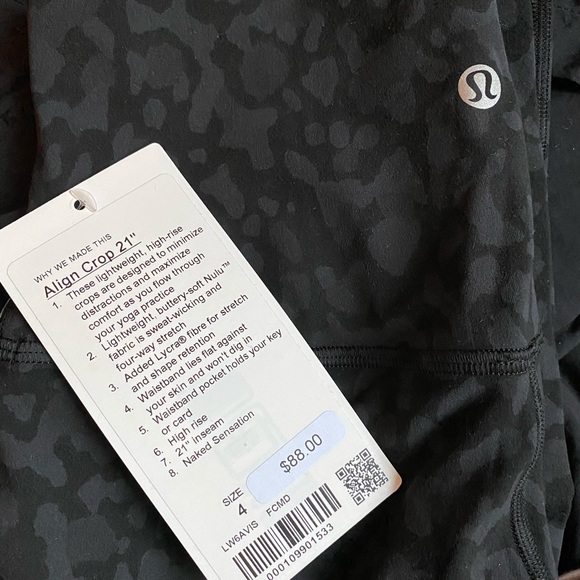 NWT Lululemon Align crop 21 Formation Camo Deep - Picture 6 of 6